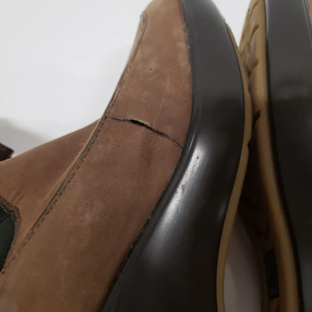 Sperry Top-Sider Weatherproof‎ Suede Leather Sherpa Lined Wedge Boots - Size